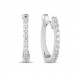 Roberto Coin  White Gold Diamond Baby Hoop Earring