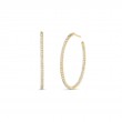 Roberto Coin 18Kt Gold Large Inside Outside Diamond Hoop Earrings