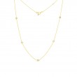 Roberto Coin 18 Karat Yellow Gold Five Diamond Station Necklace