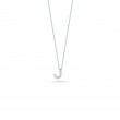 Roberto Coin 18 Karat White Gold Love Letter J Pendant With Diamonds