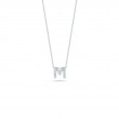 Roberto Coin White Gold Diamond Love Letter M Necklace