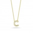 Roberto Coin Tiny Treasure 18K Yellow Gold Letter C Initial Necklace