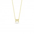 Roberto Coin Tiny Treasure 18K Yellow Gold Letter M Initial Necklace