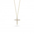 Roberto Coin Tiny Treasures Diamond Tapered Cross Necklace