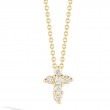 Roberto Coin  Yellow Gold Diamond Baby Cross Necklace