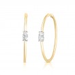 Roberto Coin 18K Yellow Gold And 0.45ctw Diamond 30mm Hoop Earrings