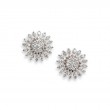 Roberto Coin  White Gold Diamond Sunburst Stud Earrings - Small