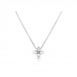 Roberto Coin 18K White Gold Love In Verona Small Diamond Flower Necklace