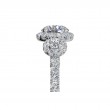 Ritani 3 Stone Halo Diamond Semi Mounting