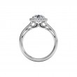 Ritani Cushion French Set Halo Diamond Semi Mounting
