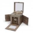 WOLF Pewter Palermo Single Watch Winder with Storage