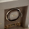 WOLF Pewter Palermo Single Watch Winder with Storage