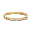 Hulchi Belluni Diamond Bar Style Stretch Bracelet, 18K Yellow Gold