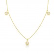 Roberto Coin 18K Yellow Gold Diamonds By The Inch Dangling Three Station Necklace