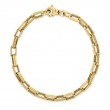 Roberto Coin 18K Yellow Designer Gold Chain Alternating Rectangular Link Chain Bracelet