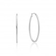 Roberto Coin 18K White Gold Oval Hoop Earrings