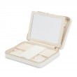 WOLF White Maria Large Zip Jewelry Case