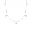 Roberto Coin 18K White Gold Flower Station Dangle Necklace