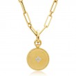 Roberto Coin 18K Yellow Gold Venetian Princess Collection Diamond Medallion Pendant