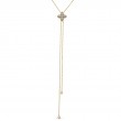 Roberto Coin 18K Yellow/White Gold Princess Flower Pave Diamond Lariat Necklace