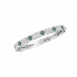 Roberto Coin 18K White Gold Diamond & Emerald Love in Verona Bangle