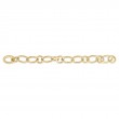 Robert Coin 18K Yellow Designer Gold Alternating Oval And Round Link Bracelet