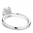 A Noam Carver 18K White Gold Semi Mounting With .23Ctw In Diamonds. G/H, Si. Crafted To Fit A 2 Ct Round Diamond, Sold Separately.