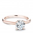 A Noam Carver 18K Rose Gold Semi-Mounting With .16Ctw In Diamonds. G/H, Si. Crafted To Fit 1.50 Ct Round Diamond, Sold Separately.