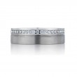 18K White Gold Gents Wedding Band