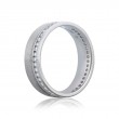18K White Gold Gents Wedding Band