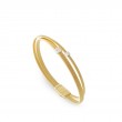 Masai Two Strand Crossover Diamond Bracelet in Yellow Gold