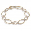 Marrakech Onde Collection 18K Yellow Gold and Diamond Flat Link Bracelet
