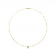 Marco Bicego Masai 18K Yellow Gold Coil Necklace With Aquamarine Station