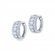 Lyric Huggie Earrings With Diamonds