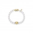 Mikimoto Fusion Akoya and Golden South Sea Cultured Pearl Bracelet With Diamond Rondelles