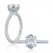 18K Yellow Gold Diamond Semi-Mounting Engagement Ring
