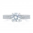 18K Yellow Gold Diamond Semi-Mounting Engagement Ring