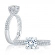 18K Yellow Gold Diamond Semi-Mounting Engagement Ring