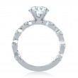 Platinum And Diamond Semi-Mounting Engagement Ring