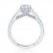 Platinum And Diamond Semi-Mounting Engagement Ring