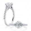 Platinum And Diamond Semi-Mounting Engagement Ring