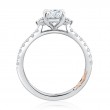 Platinum And Diamond Semi-Mounting Engagement Ring