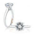 Platinum And Diamond Semi-Mounting Engagement Ring