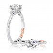 Platinum And Diamond Semi-Mounting Engagement Ring
