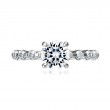 Platinum And Diamond Semi-Mounting Engagement Ring