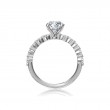 Platinum And Diamond Semi-Mounting Engagement Ring