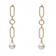 Mikimoto Akoya Cultured Pearl M Code Chain Earrings