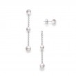 Mikimoto 18K White Gold Cultured Akoya Pearl Earrings