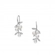 Mikimoto 18K White Gold Cultured Akoya Pearl and Diamond Dangle Earrings