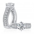 Round Pav&eacute; Diamond Engagement Ring